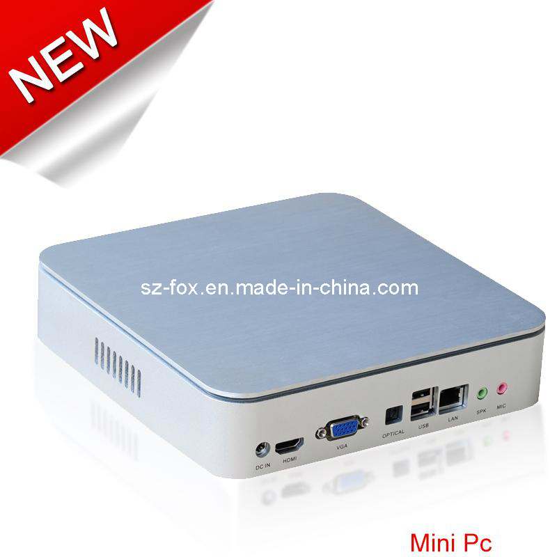 2013 Mini Itx Computer Case PC Embedded Computer with Intel Atom D2550 Dual Core CPU 2 RJ45 Port Support 1080p and Webcam