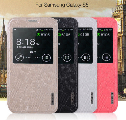 2014 New Coming High Quality Leather Case for Galaxy I9600, for Galaxy S5 Case Factory