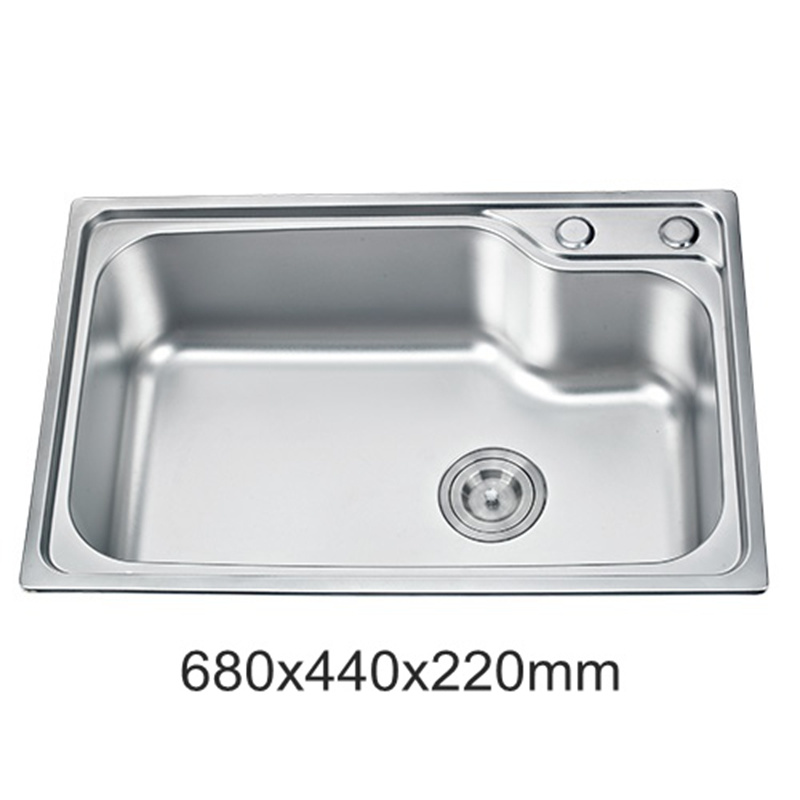 Best Price Ss201 Stainless Steel Single Bowl One Piece Kitchen Sink (YX6844)