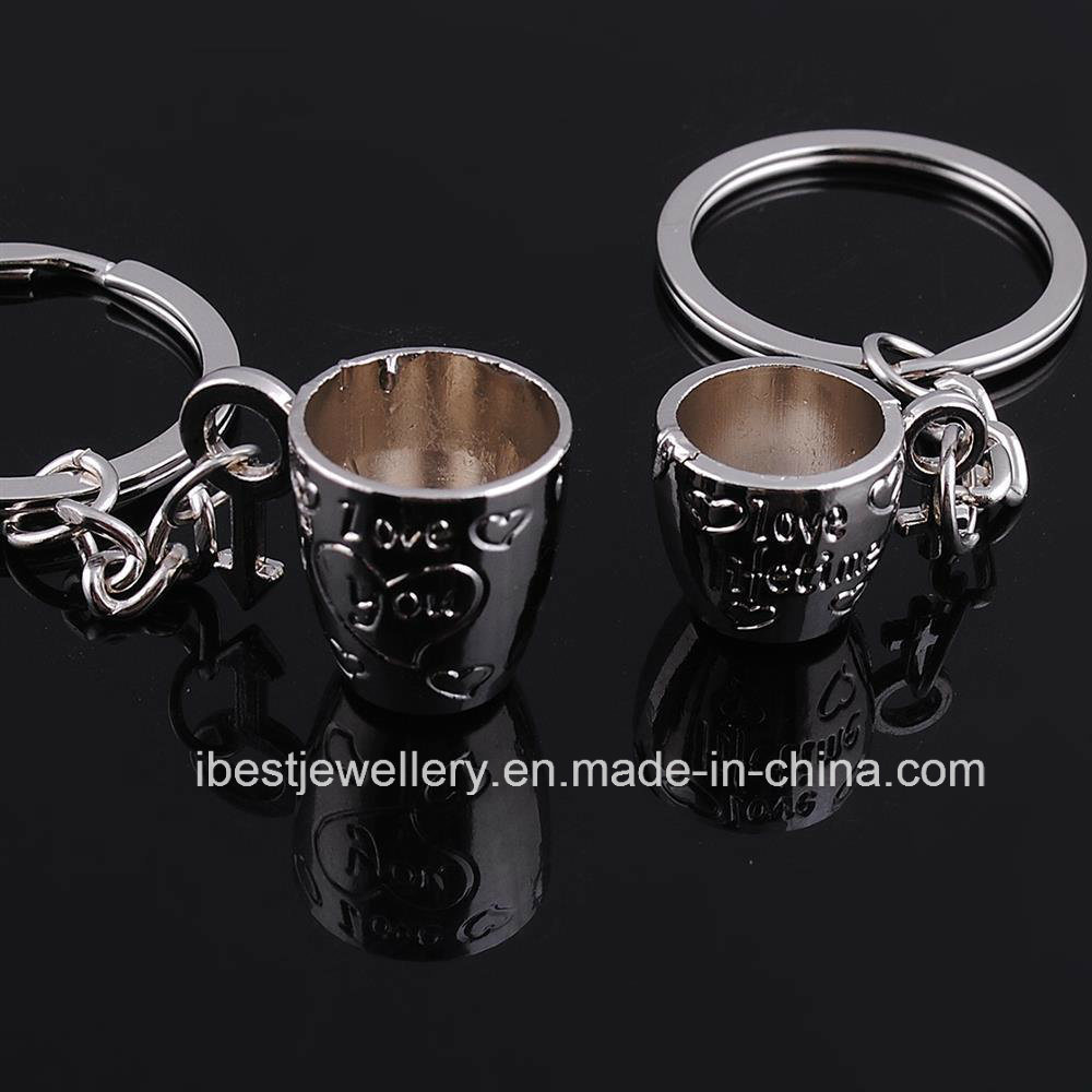 Promotion Valentine's Day Gift - Cup Shaped Metal Key Chain Gift