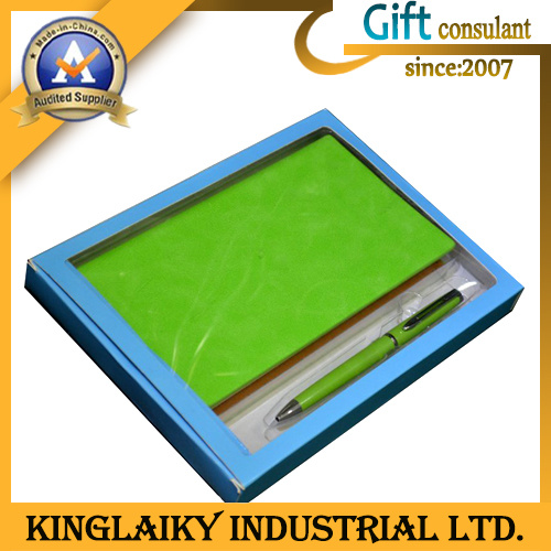 Professional Customized Notebook with Pen for Gift (P018)