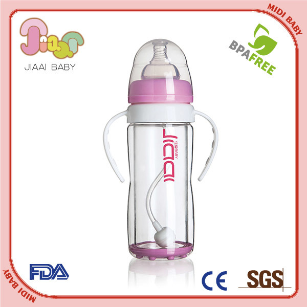 2014 Safe and Unbreakable/Anti-Explosion Glass Baby Feeding Bottle