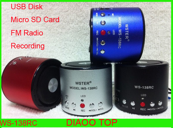 Original Ws-138RC Speaker 3W+FM+TF&USB Disk+Record (WS-138RC)