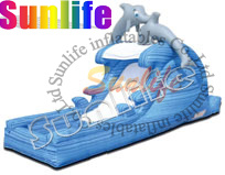 Inflatable Dophin Slide, Fish Slide, Cute Slide