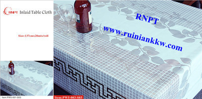 Rnpt Inlaid Table Cloth with Fabric Backing S03