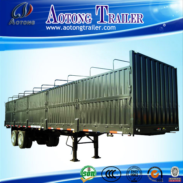Carbon Steel Material Side Wall Semi Trailer/ Flatbed Semi-Trailer/3 Axle Truck Trailer Transport Bulk Cargo