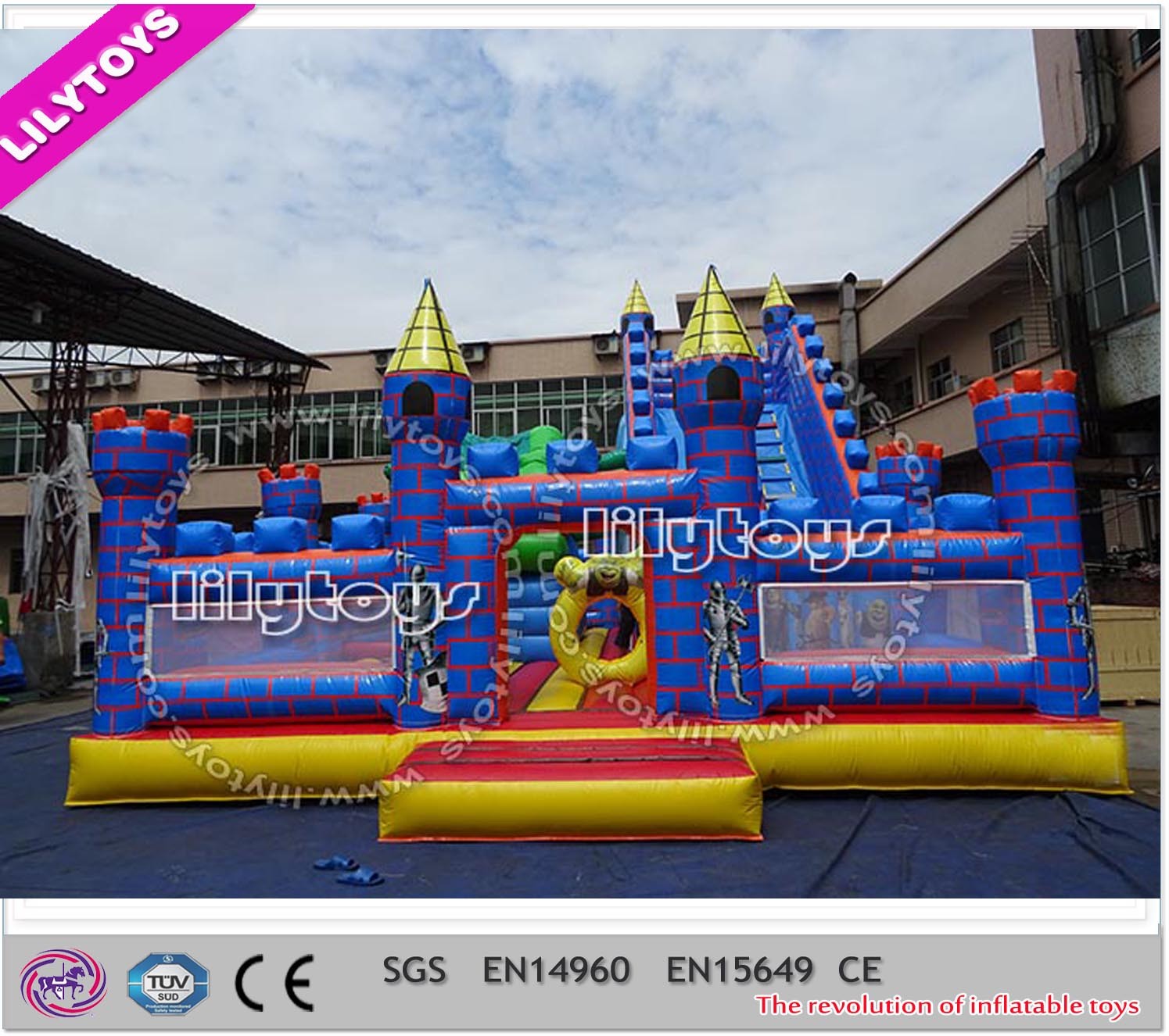 Newest Blue Color Amusement Park Equipment for Kids with Air Pump (Lilytoys-New-040)
