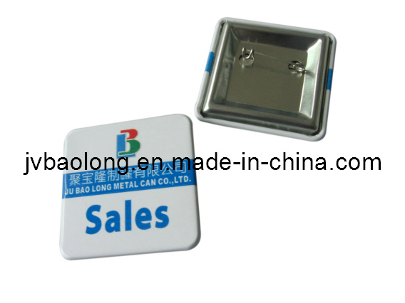 Square Tin Pin-Badge (JBL90111F)