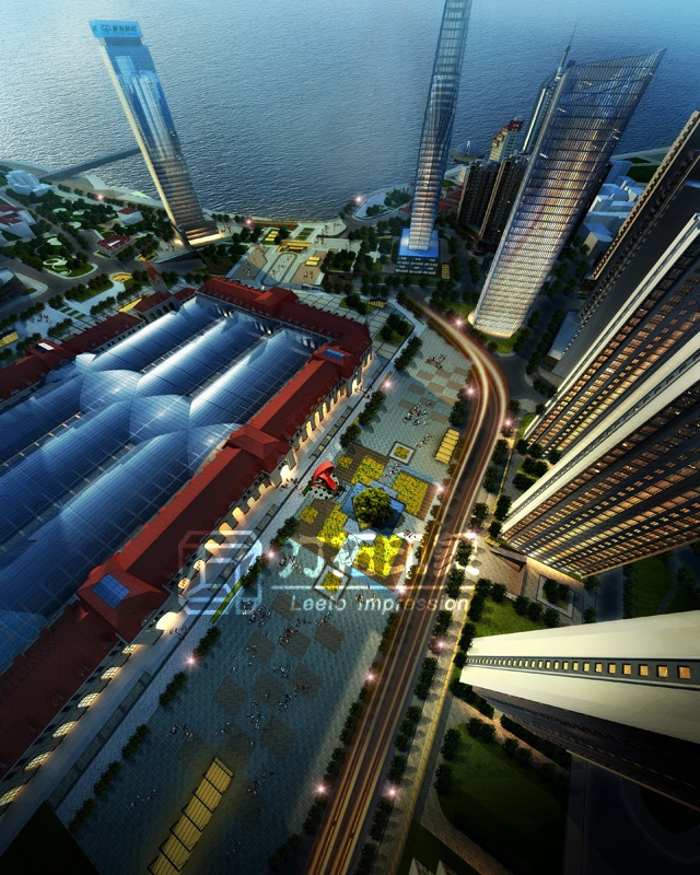 Planform High Rise Architecture 3D Rendering