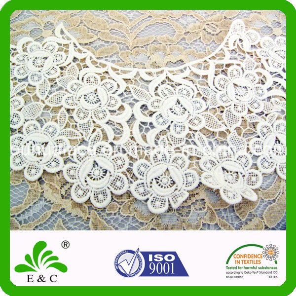 Complex Design Sunflower Cotton Embroidery Collar Lace