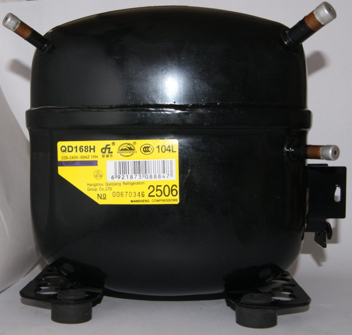 2/5HP Refrigeration Compressor R134A 16.8CC for Upright Refrigerator (QD168H)