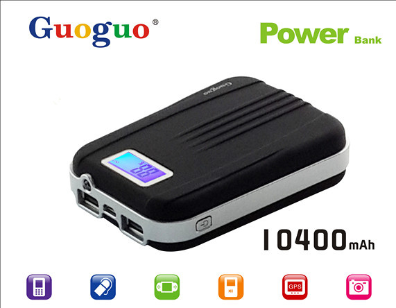 Power Bank with LED Screen Power Indicator 10400mAh Capacity