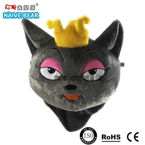The Wife of Gray Wolf Plush Electric Toy Car with PU Wheel