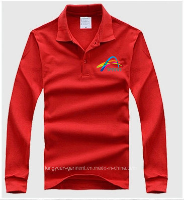 DIY Customized Promotion Long Sleeve Polo Shirt (FY-TS07)