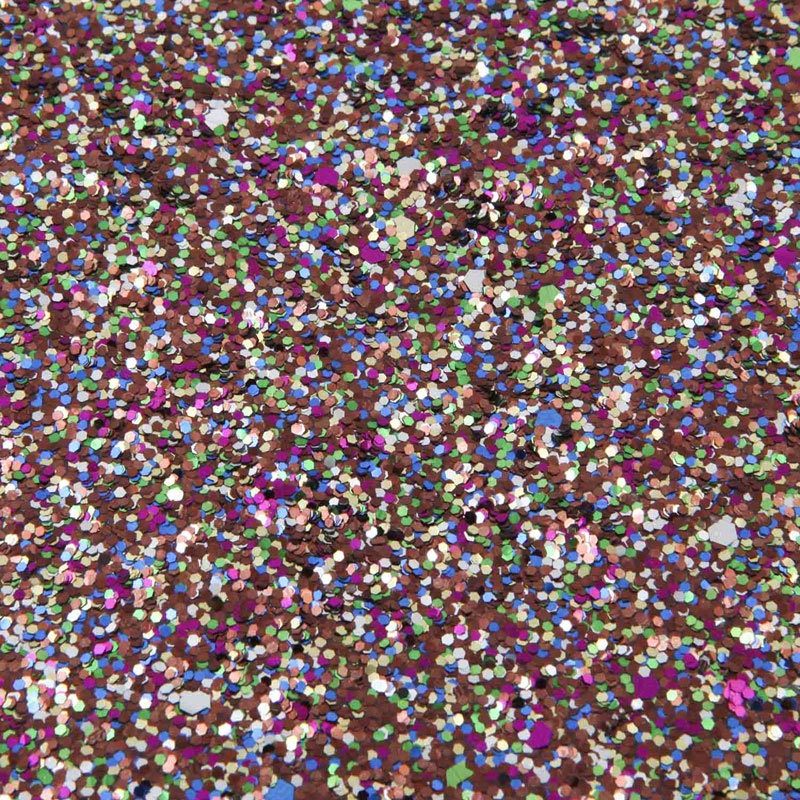 PU Leather with Color Mixture Glitter