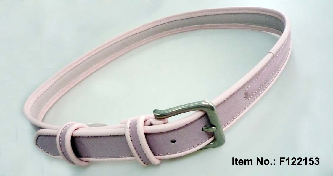 Pink PU Belt with Thick Edge