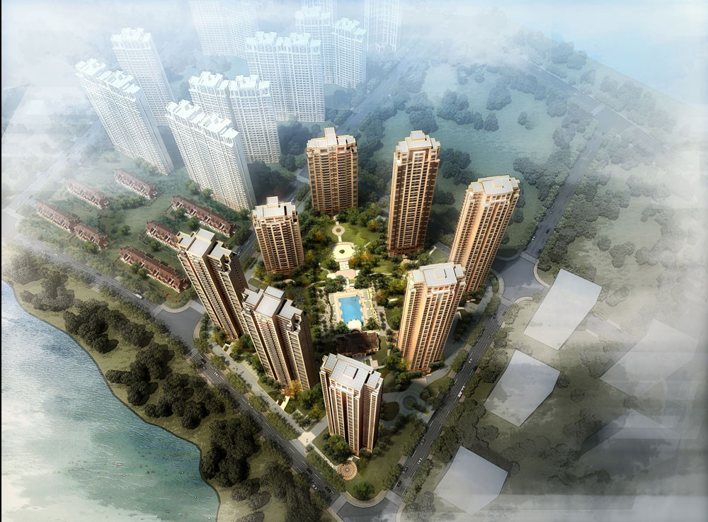 Day View Residential Architectural Rendering
