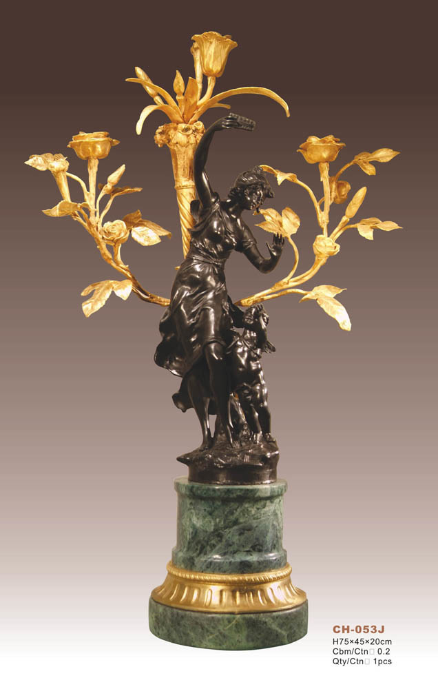Bronze Carving-Candleholder (CH-053J)