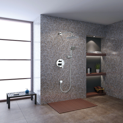 High End Solid Brass Chrome Finished Concealed Shower