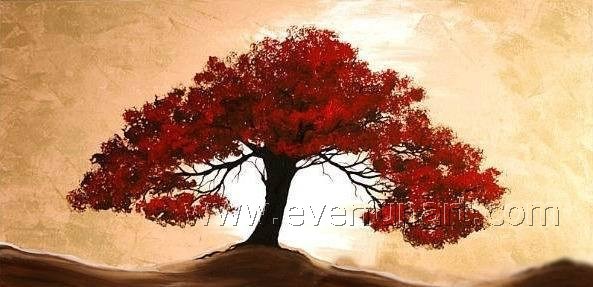 Decoration Canvas Art Tree Painting on Wall for Decoration (LA1-017)