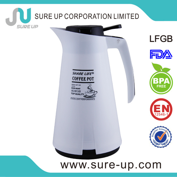 Middle East Plastic Glass Inner Vacuum Flask Coffee Tea Jug (JGGV)