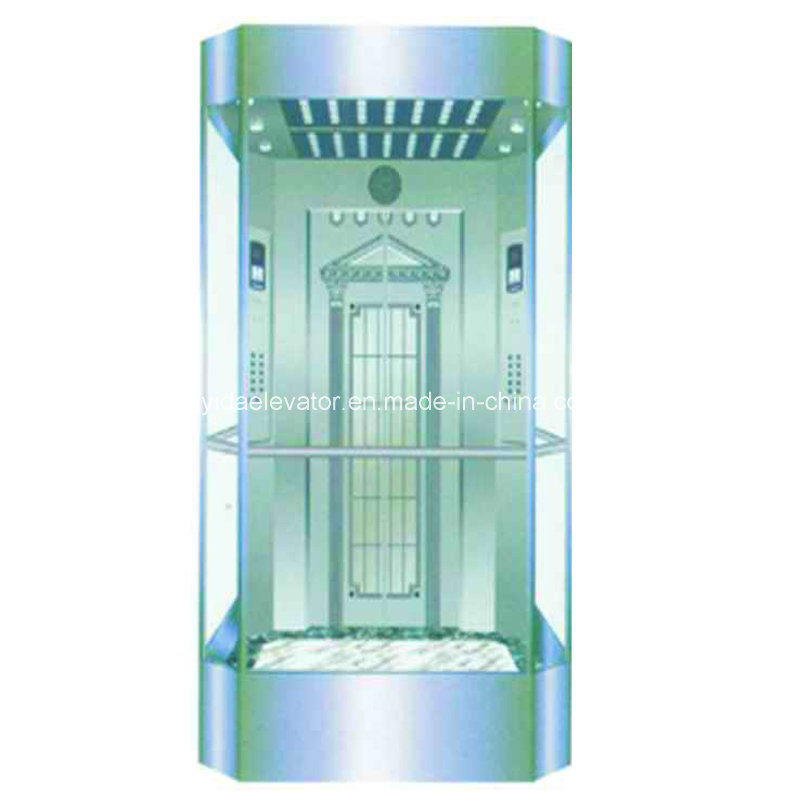 Machine Roomless Observation Elevators with Full Glass Cabin Wall
