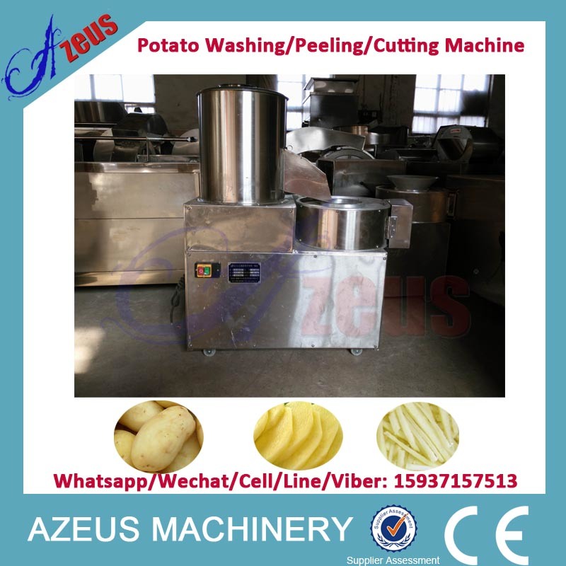 Carrot Washing Peeling and Cutting Machine for Sale