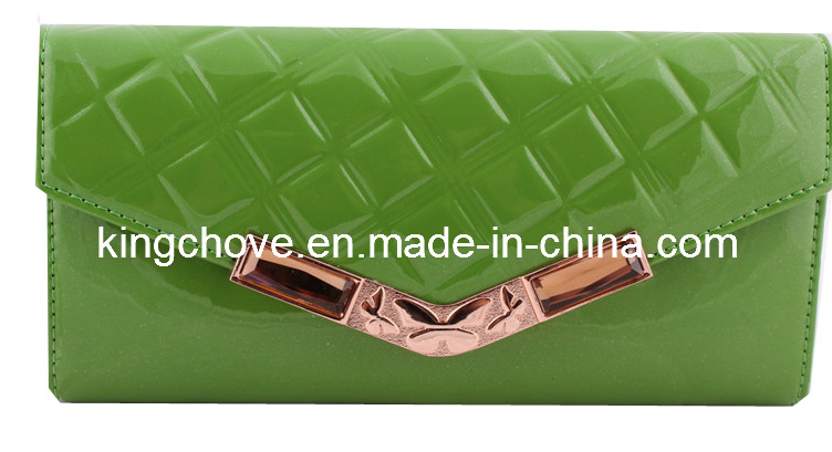 Fashion Long Shape Embossed Shiny PU Wallet / Fashion Wallets (KCW18)