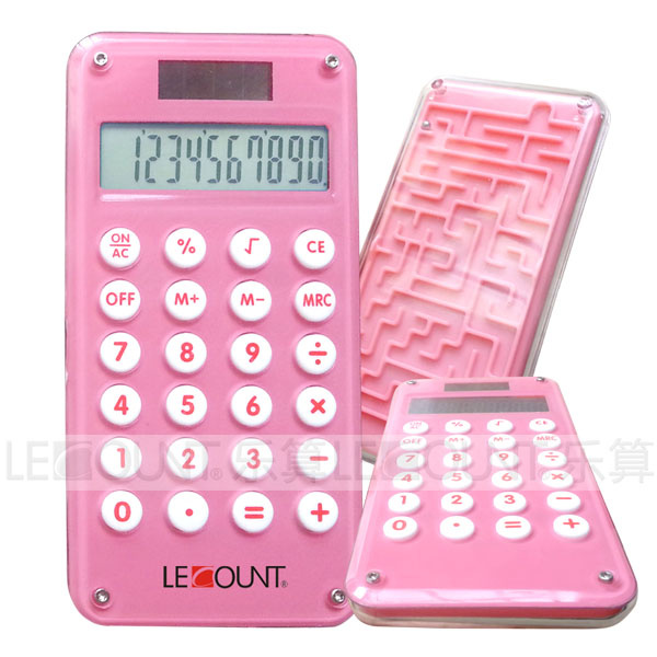 8 Digits Dual Power Pocket Calculator with Maze Game (LC501A-1)