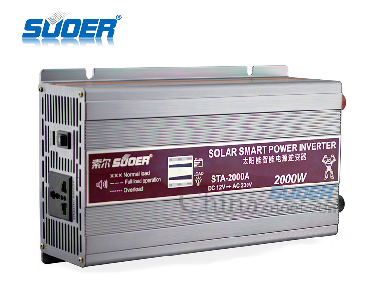 Suoer Power Inverter 2000W Solar Inverter 12V to 220V (STA-2000A)