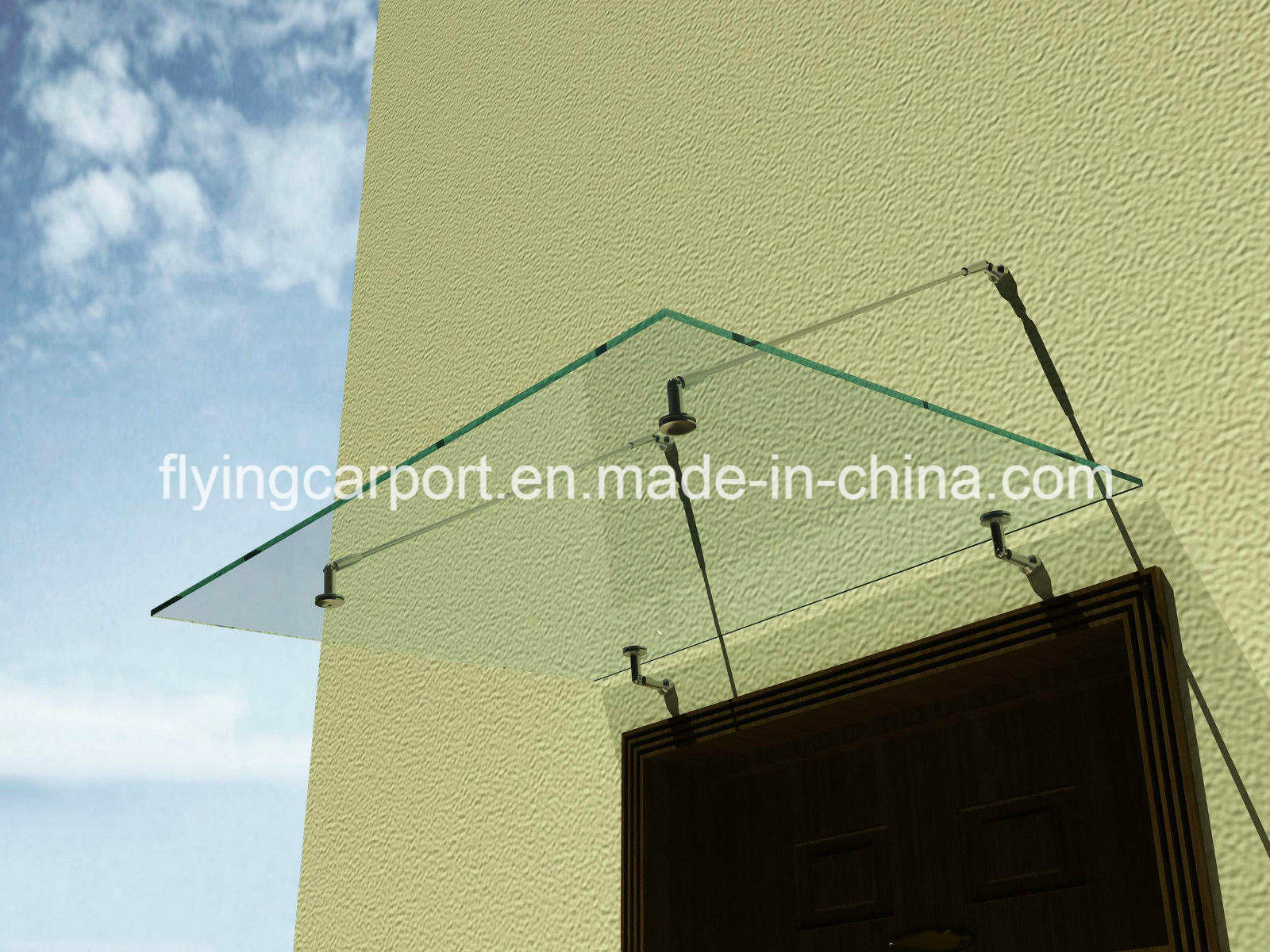 Glass Door Canopy Awning with Stainless Steel Bracket