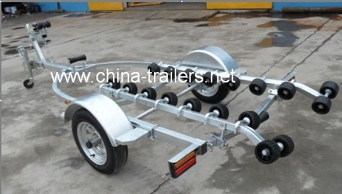 Single Galvanized Jet Ski Trailer with Rollers