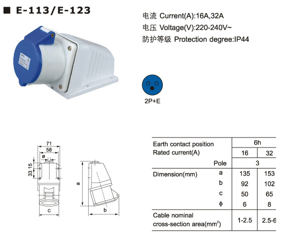Industrial Socket E-1130/E-1230