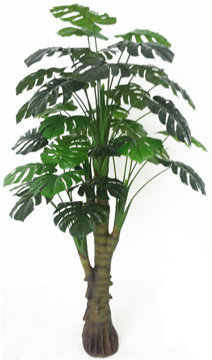 Yy-0592 Retro Nearly Real Artificial Swiss Cheese Plant