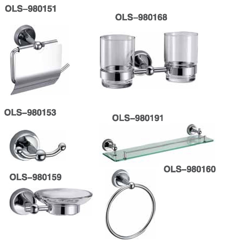 Bathroom Accessories Sets Ols-9801 (Brass)