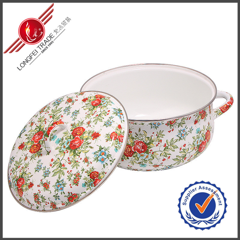 Durable Eco-Friendly Enamel Cookware Set Sauce Pan
