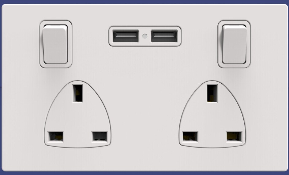 British Standard USB Wall Socket