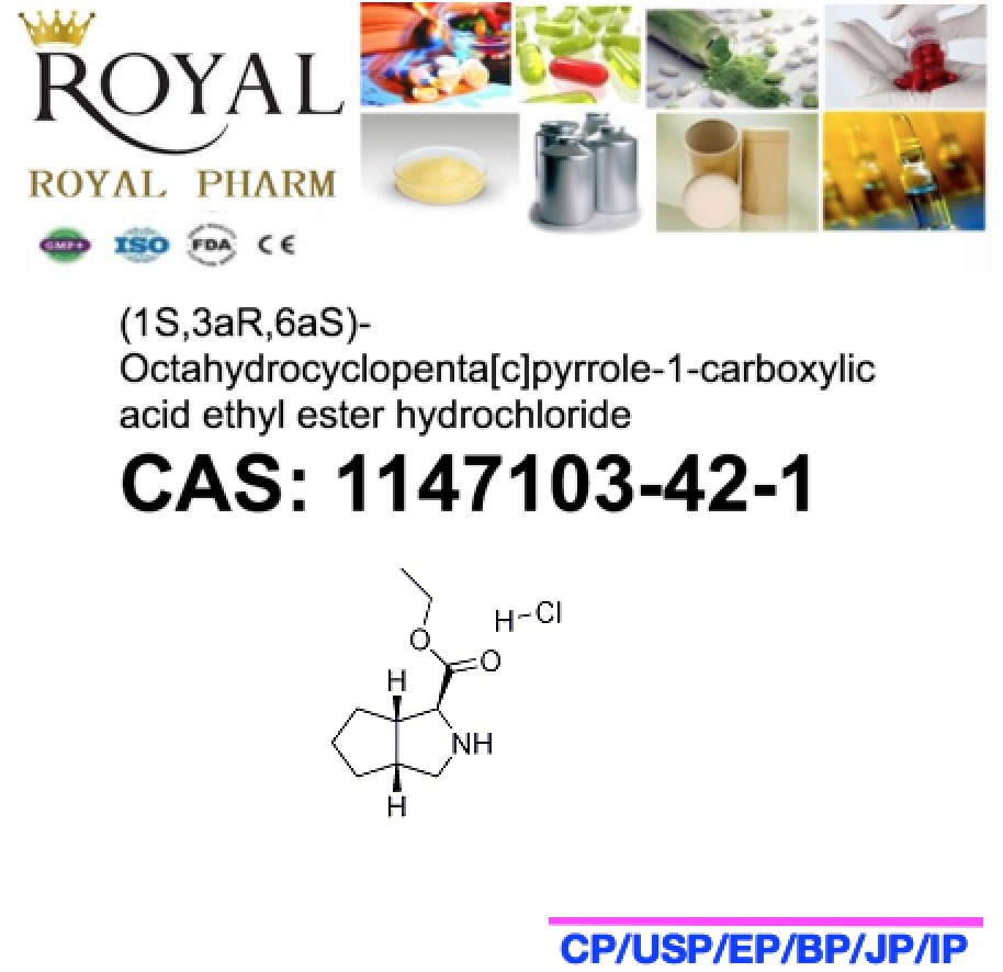 (1S, 3aR, 6aS) -Octahydrocyclopenta[C]Pyrrole-1-Carboxylic Acid Ethyl Ester Hydrochloride CAS: 1147103-42-1, Intermediate of Telaprevir