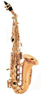 Curved Body Gold Lacquer Soprano Saxophone