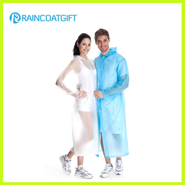 Unisex Transparent Long PVC Raincoat Rvc-017