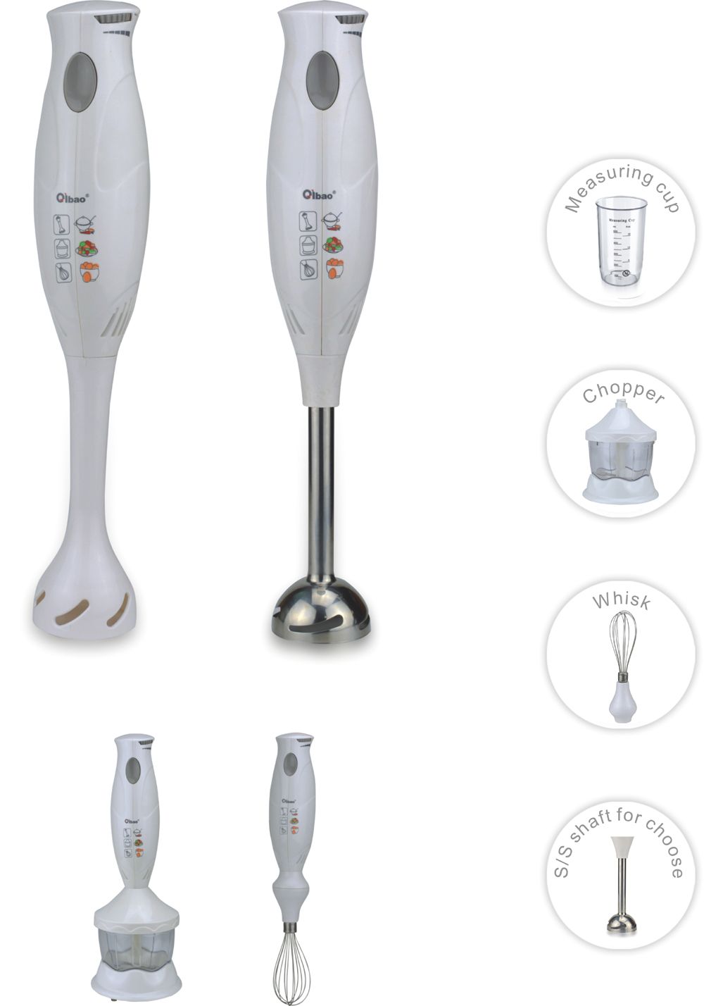 Multi Function Stick Blender -CB/CE/EMC/LVD-AC200W/400W, DC200W/500W