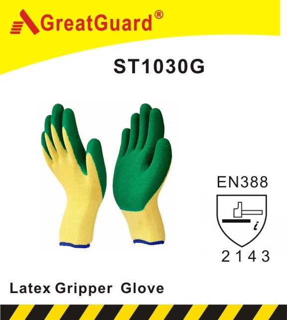 Latex Glass Gripper Glove (ST1030GRN)