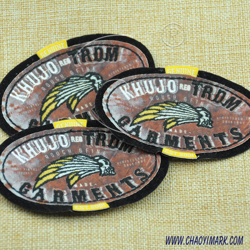 Factory Custom Oval Woven Label 221