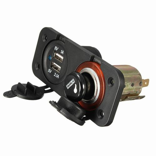 Waterproof Car USB Charger Socket, Cigarette Lighter Socket 12V-24V