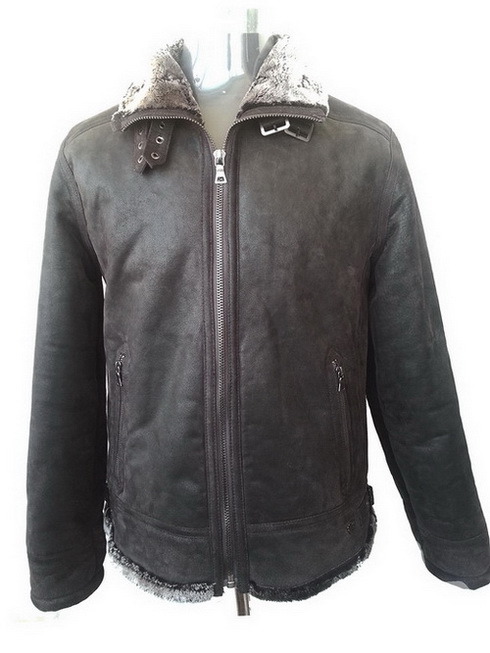 Mans Pig Leather Pilot Coat Flight Jacket