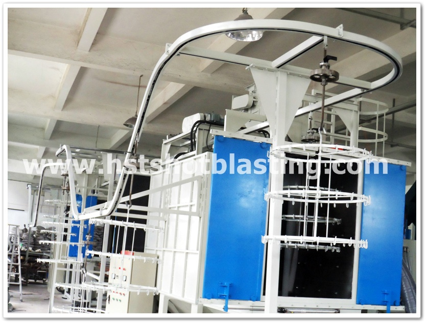 Hanging Chain Through Type Metal Deflashing Shot Blasting Machinery