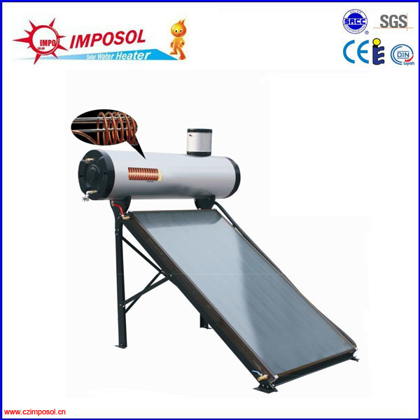 High Efficiency Compact Flat Plate Solar Heater with Copper Coil