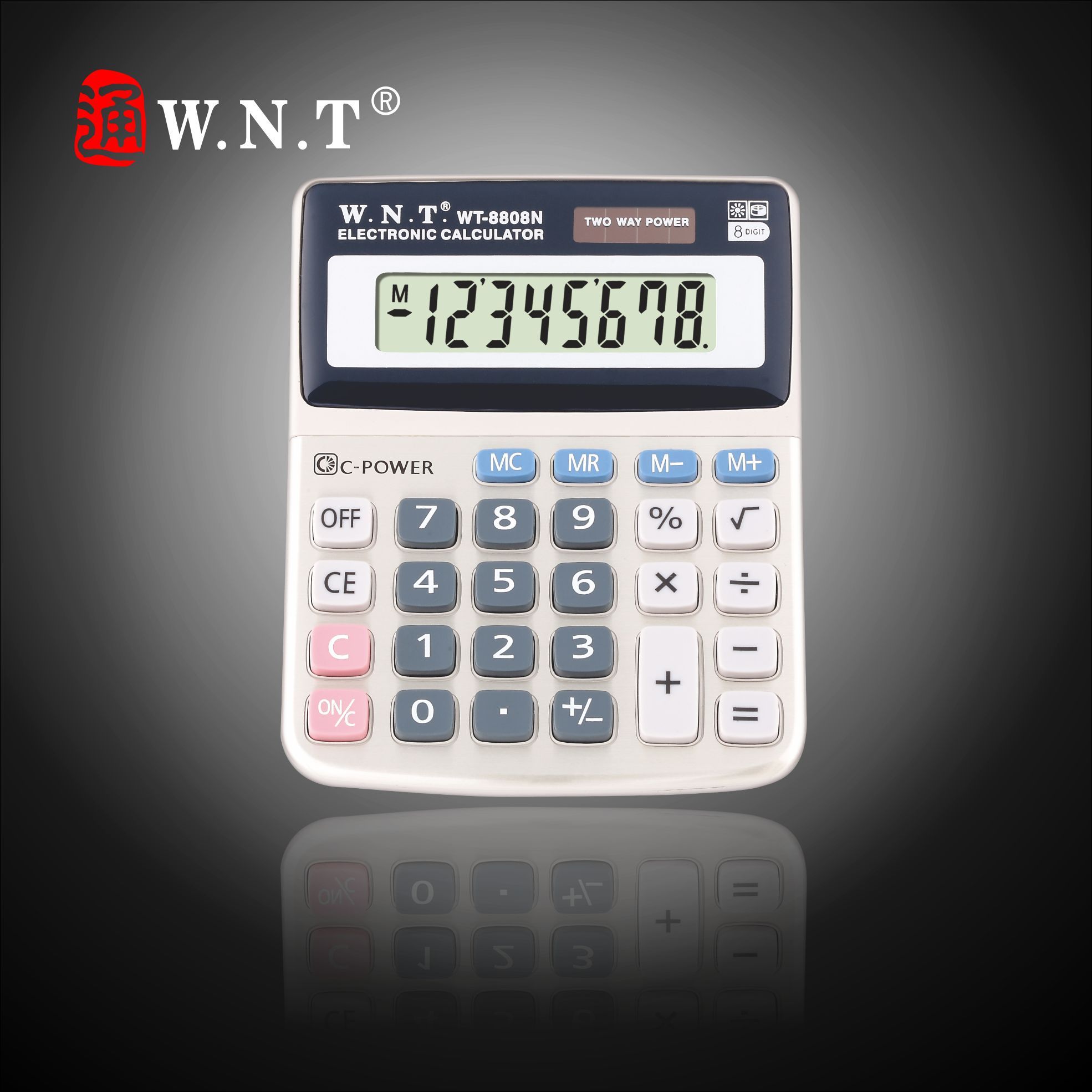 12 Digits Dual Solar Power Desktop Finance Calculator with Business, Sales or Office