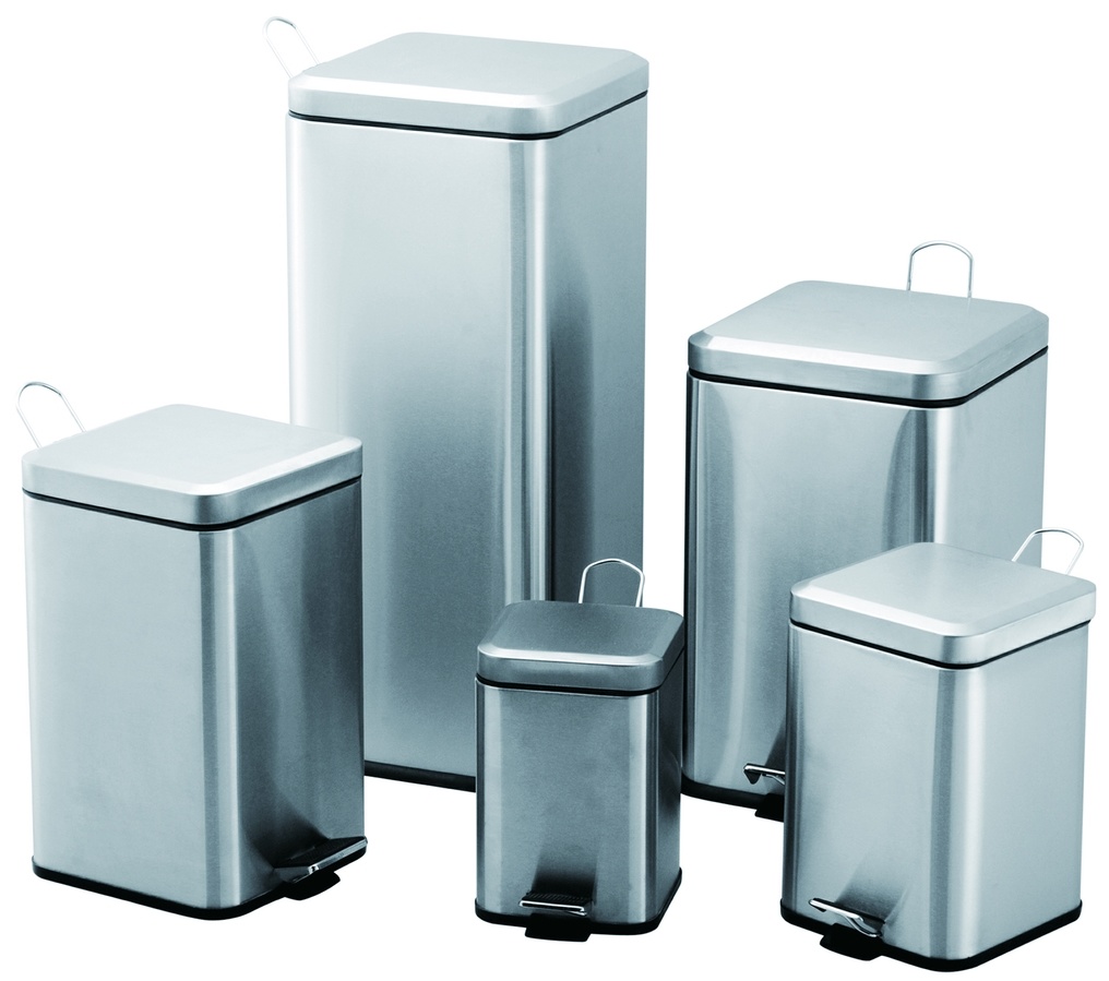 Square Shape Dust Bin with Diferent Finishing (LFP0301/0601/1201/2001/3001)