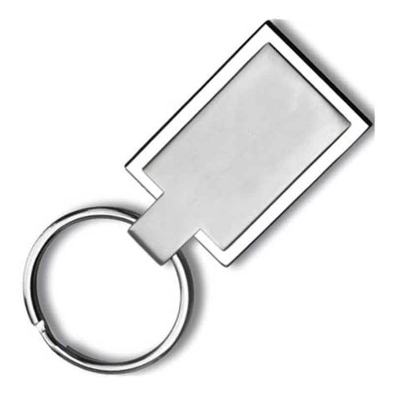Rectangle Shape Metal Key Chain with Customized Logo